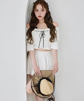 NICE CLAUP パフスリーブswimwear 3点セット white NICE CLAUP パフスリーブswimwear 3点セット white Amazon.co.jp